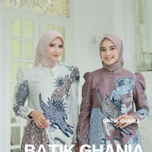 Payu batik - Batik Wanita Modern Atasan Batik Kantor Baju Kerja baju Wanita motif blarak by Ghania |