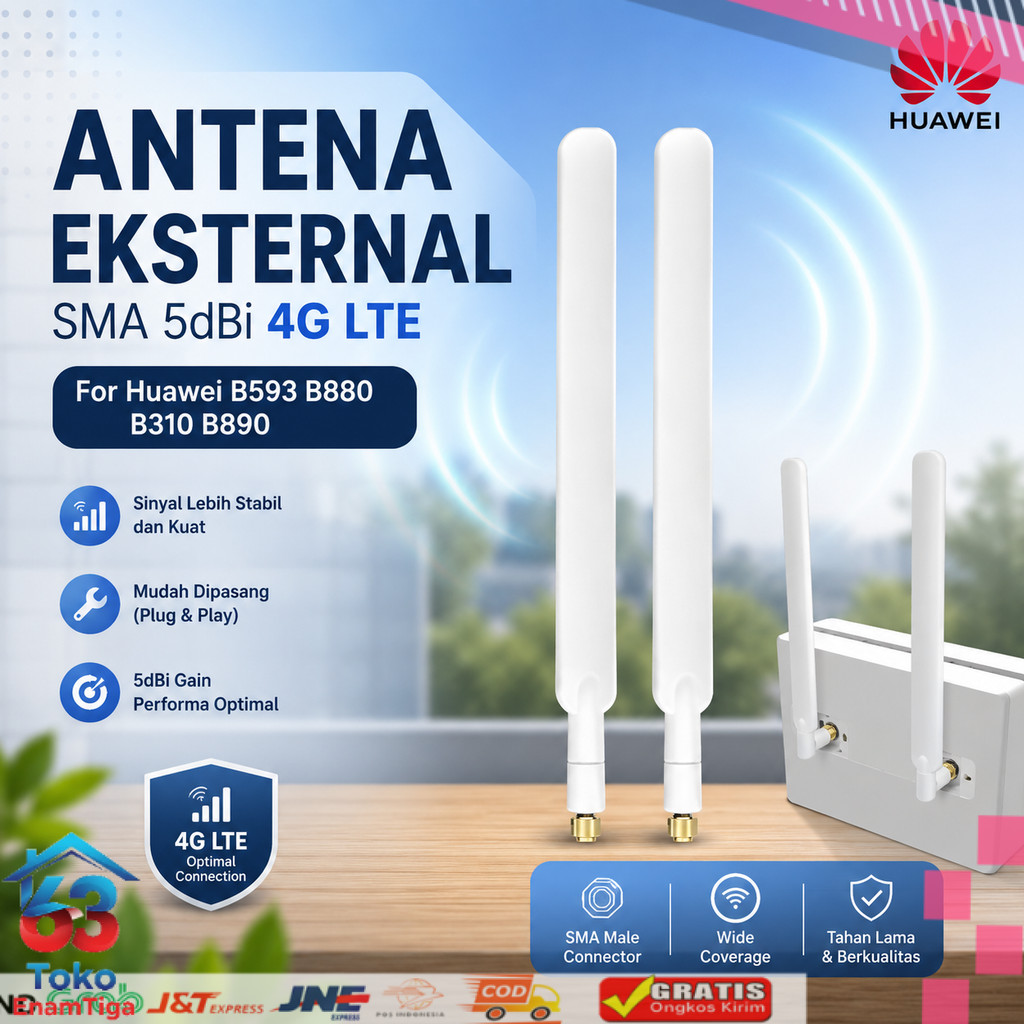 Huawei Antena Eksternal SMA 5dBi 4G LTE for Huawei B593 B880 B310 B890