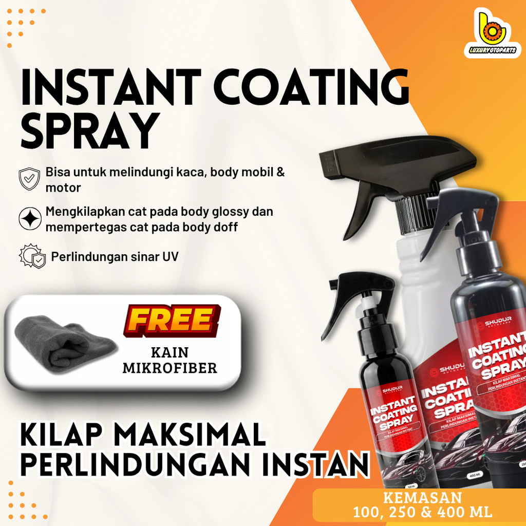 Pengkilap Body Mobil Motor Instant Coating Semi Coating Hydrophobic Glossy Doff -ALXR