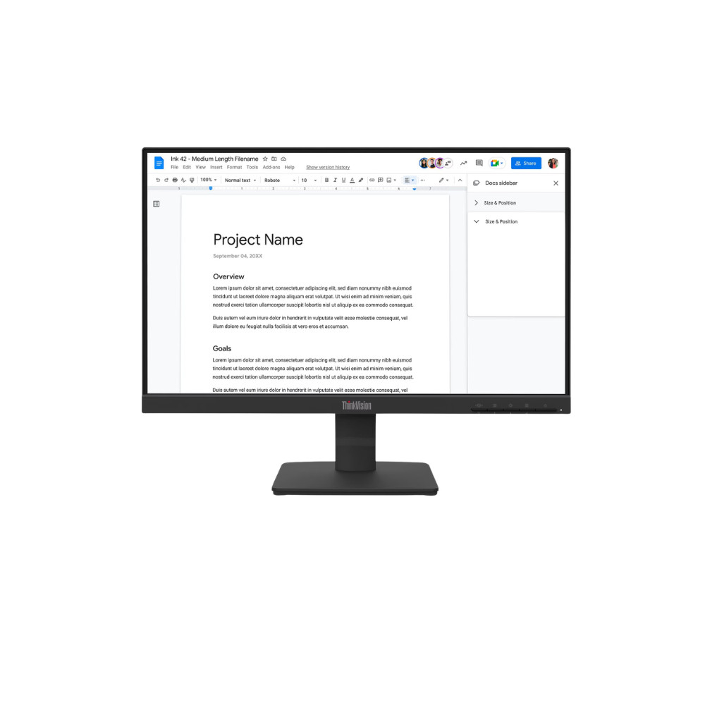 Lenovo ThinkVision S22-4e Monitor - IPS FHD 1080P 100Hz