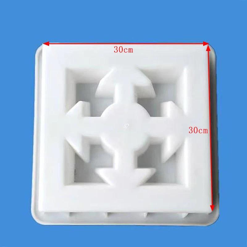 Hollow Brick Gypsum Cement Plastic Mold 30 * 30 * 7Cm Antique Building Wall, Roof, Courtyard, Hotel 