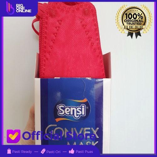 lo J Masker SENSI Convex 4D 4Ply Earloop, Masker 4D Sensi 4Ply, Masker 4ply - Merahterkini
