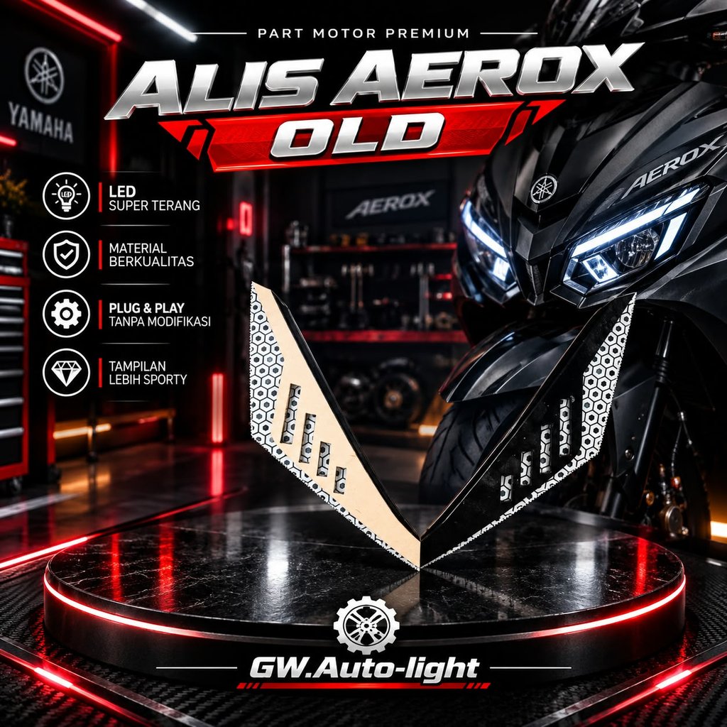 slimframe alis aerox old/alis akrilik aerox lama