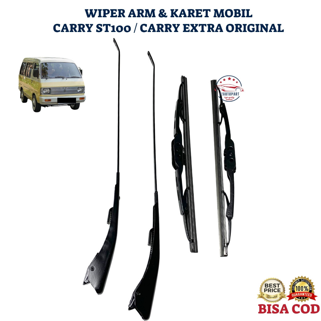 Wiper Arm Dan Karet Wiper Mobil Suzuki Carry ST100 Carry Extra ORIGINAL