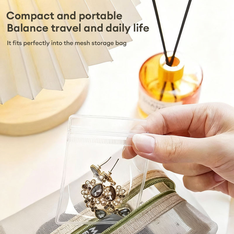 Tebal PVC Transparan Self Sealing Bag Anti-oksidasi Sealed Storage Bag Perhiasan Oddment
