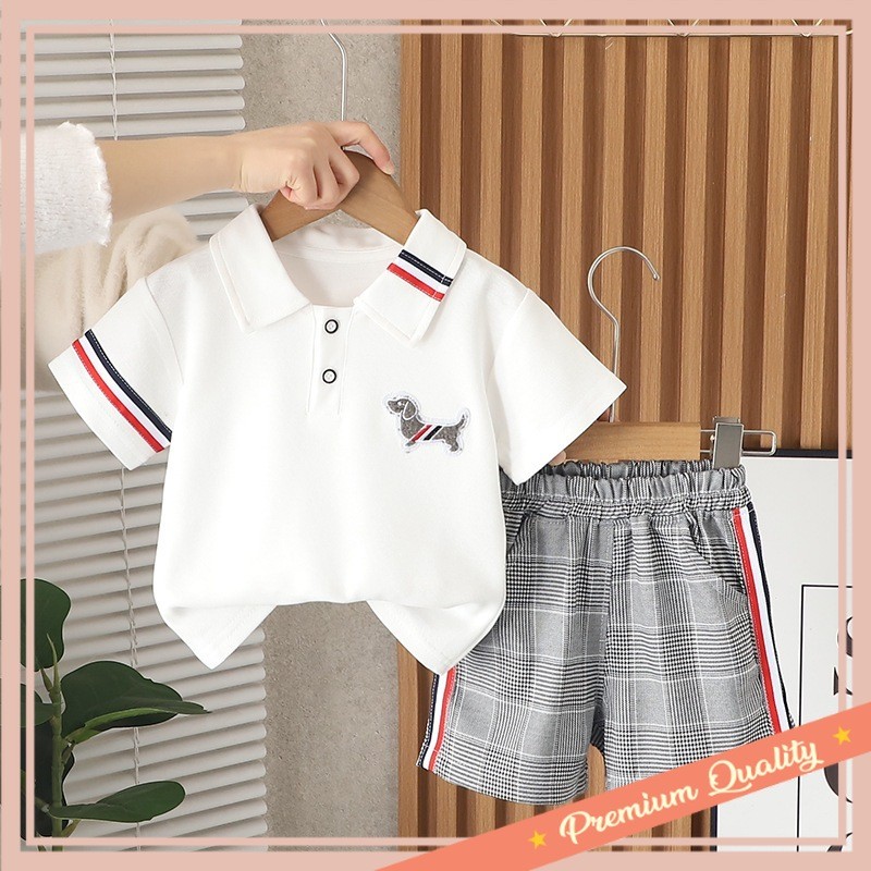 Termurah Baju Anak Kekinian Modern Korean Style / Setelan Polo Anak Laki Laki Baju OOTD Anak MIKO