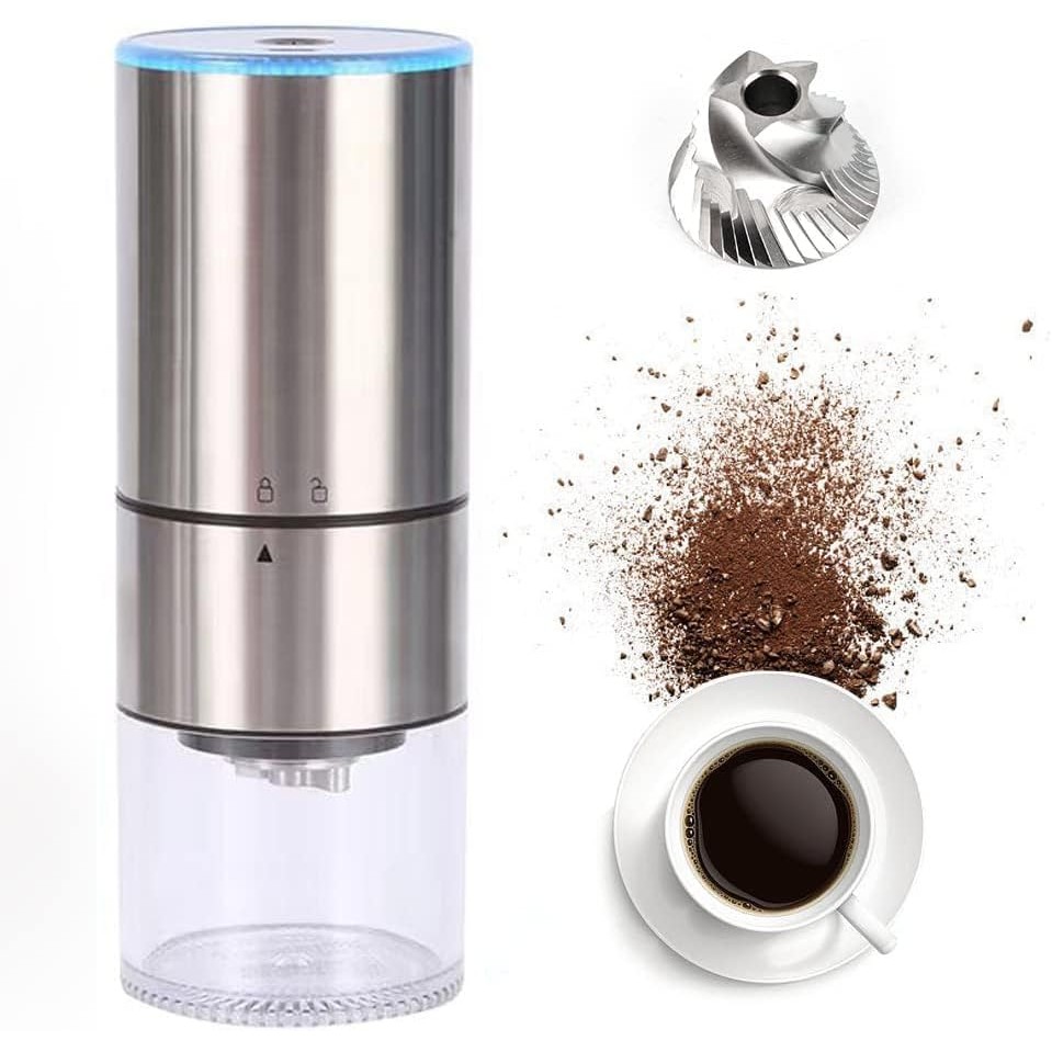 Mini Electric Coffee Grinder Rechargeable Multi Grind Setting Coffee Bean Grinder Spice Grinder For 