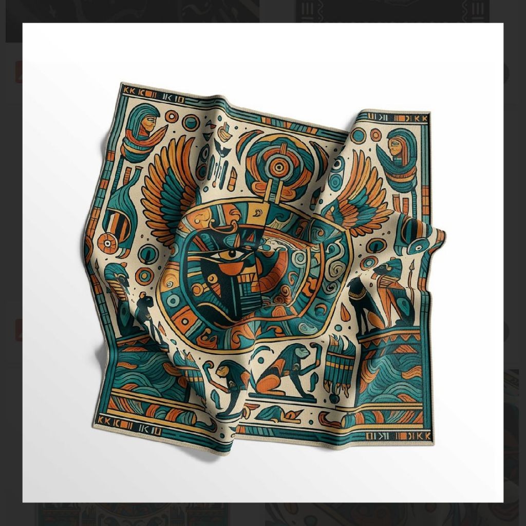 ONE-H - Syal Bandana Motif YUNANI - Slayer scarf Multifungsi - Aksesoris Fashion Skena Style