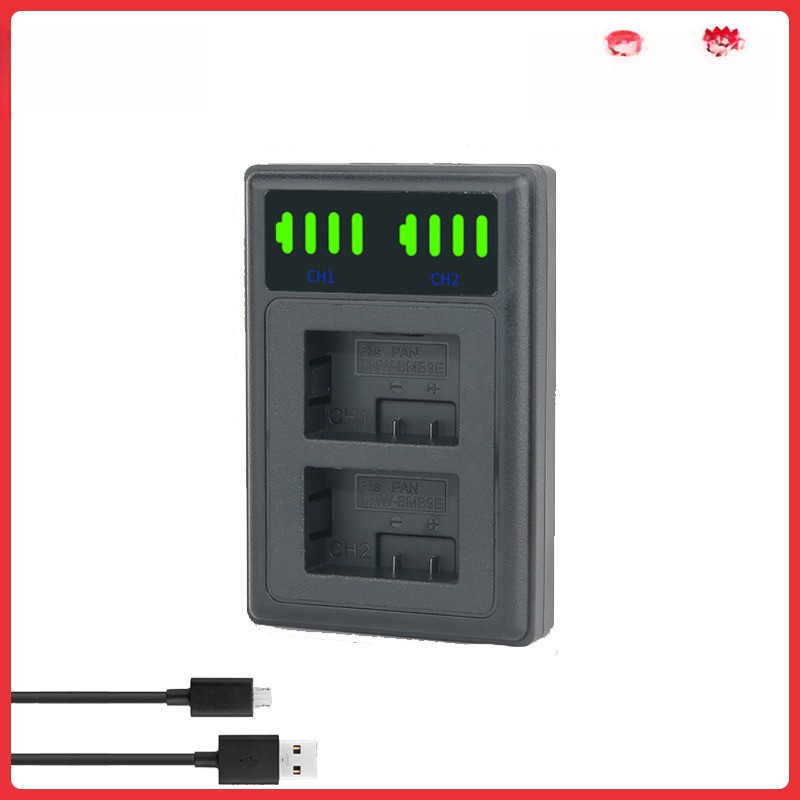 4Pcs 1000mAh DMW-BMB9 DMW-BMB9E DMW BMB9 Battery + LCD Charger for Panasonic Lumix DMC FZ40K FZ45K F