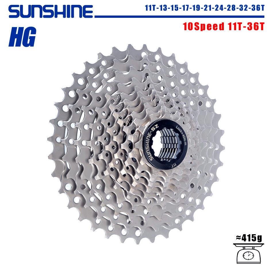SUNSHINE Bicycle Cassette 8/9/10/11/12Speed Freewheel 32/36T/40T/42T/46T/50T/52T Sprocket HG Structu