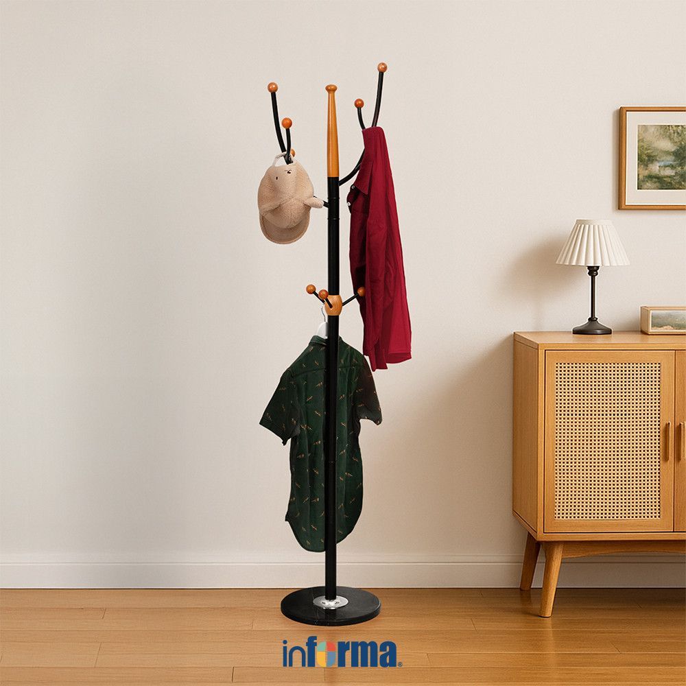 Informa Gantungan Pakaian 35x35x182 cm Stand Hanger Gantungan Baju Berdiri Clothes Organizer Standin