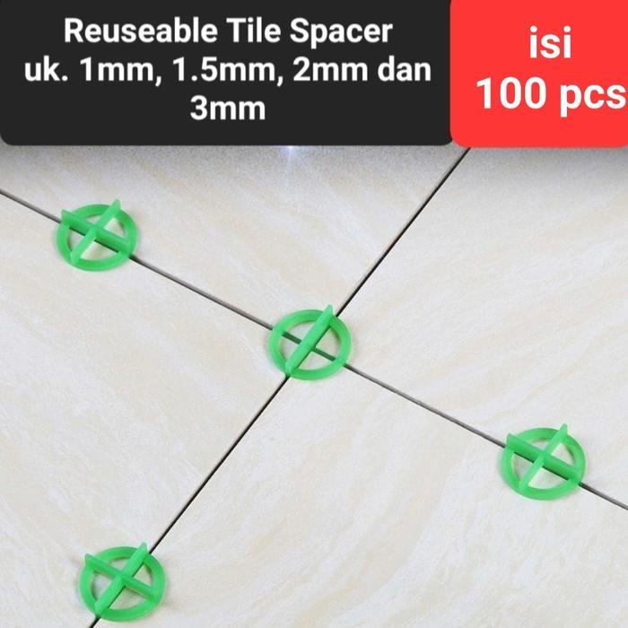 Reuseable Tile Spacer jarak nat pasang keramik - 1mm by Bunga indah