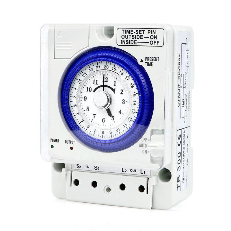 Mechanical Timer Time Control Switch TB35 AC100V-240V AC DC 12V 24V 36V 48V 24 Hours 15 Minutes