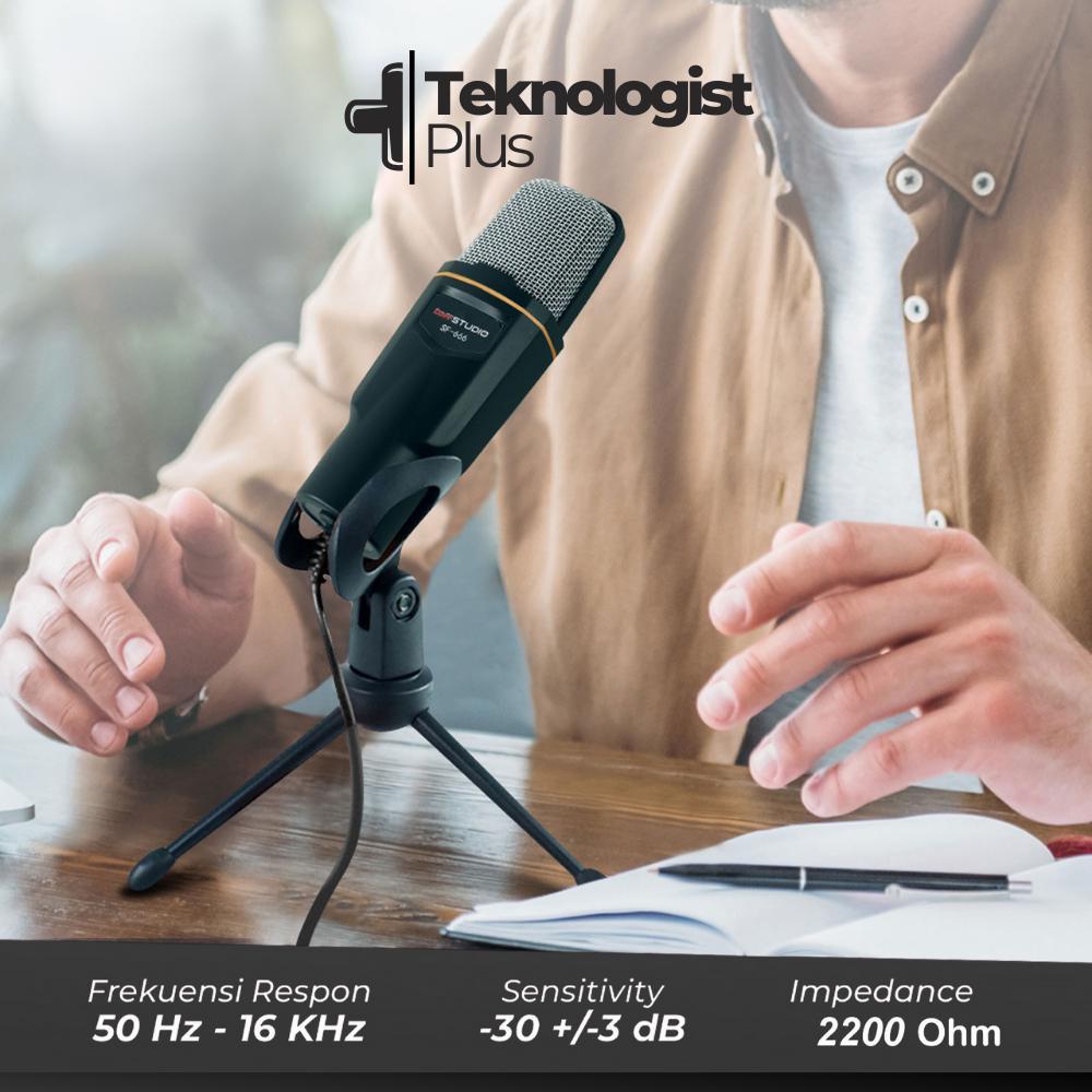 TaffSTUDIO Mikrofon Kondenser Studio dengan Stand
