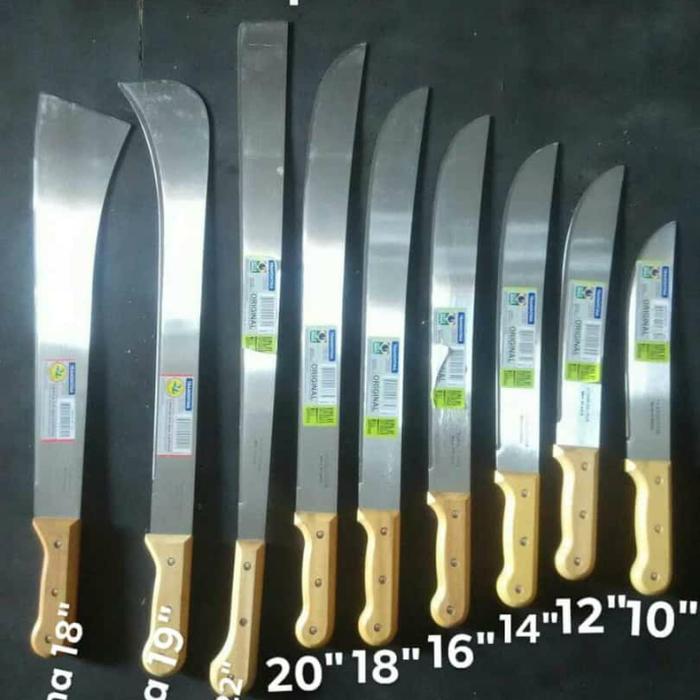 golok tramontina 14inchi golok kebun hutan import baja karbon 14 inchi