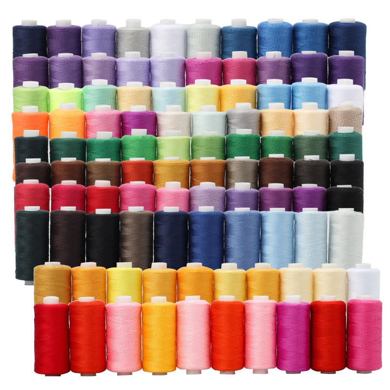 10/6Pcs 400Yards Color Polyester Yarn Sewing Thread Hand Embroidery Durable Home Sewing Accessories 