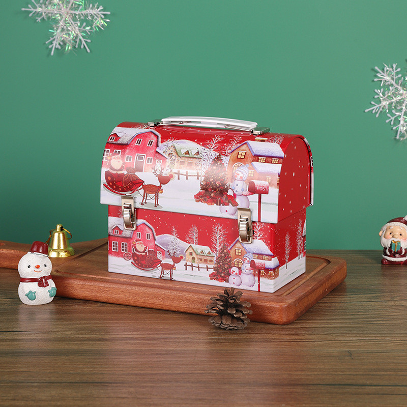 Tempat Celengan Uang Bentuk Tas Natal Christmas Tin Box Bag 4914