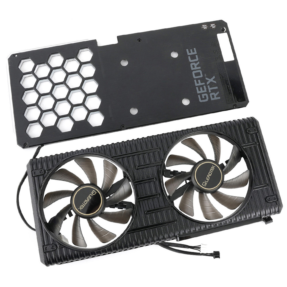 For Palit/Leadtek RTX 3060 3060Ti Dual GENE ES Video Card Fan with Backplane RTX3060 RTX3060Ti Graph
