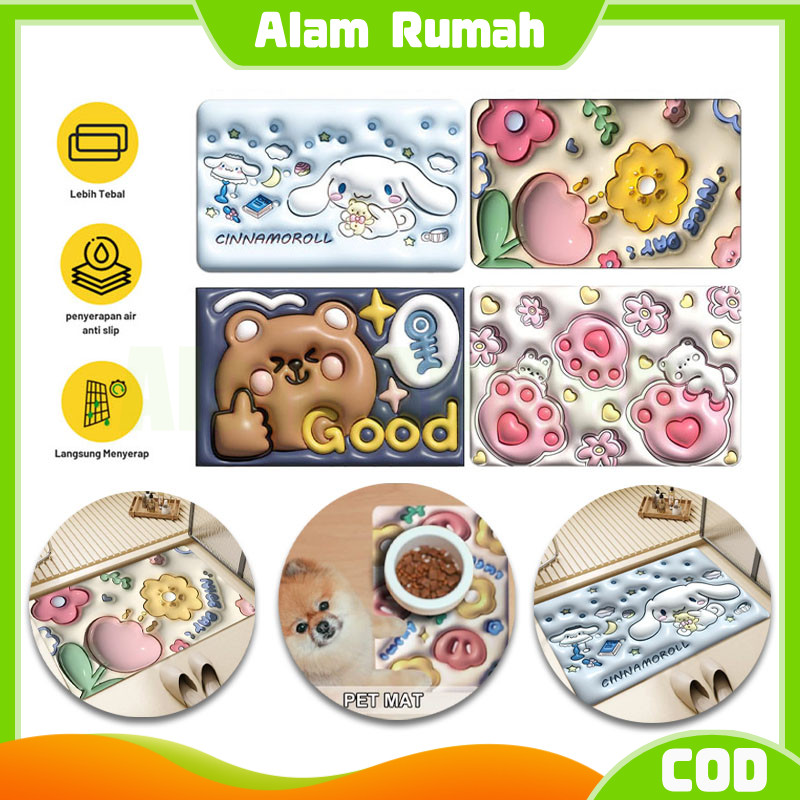 karakter keset kaki diatomite motif 3d / keset kaki nyerap air diatomite/keset kaki diatomite 3d kar