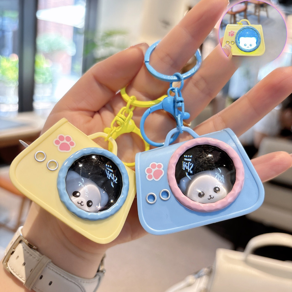 Gantungan Kunci Kapsul Luar Angkasa Bertema Kucing - Lampu Tidur dengan Suasana Romantis