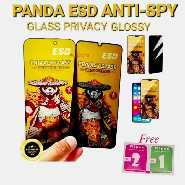 Tampered Glass ESD PANDA PREMIUM Privacy Anti Spy Oppo Reno 12f 11F  8t 8 8z 7z 7 7 5g 6 5 5f 4 4f 3