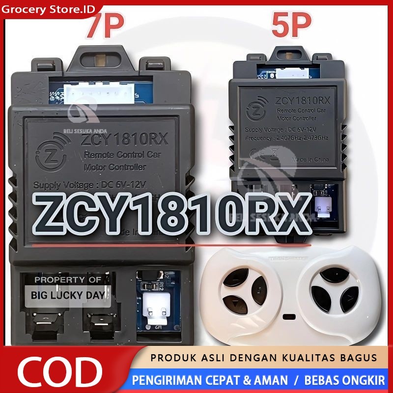 REMOT RECEIVER ZCY1810RX / JR1810RX 7PIN / 5PIN 6V - 12V MOBILAN AKI ANAK REMOTE CONTROL IC MODUL BO