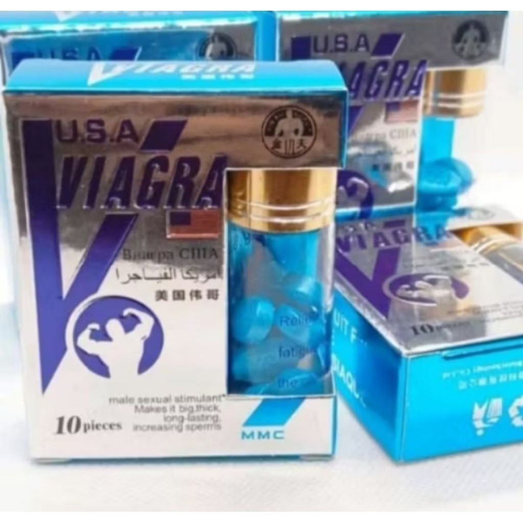 Ready VIAGRA PIL BIRU PFIZER GOLD ASLI ISI 10 TABLET USA 100% ORIGINAL MMC OBAT KUAT STAMINA PERKASA