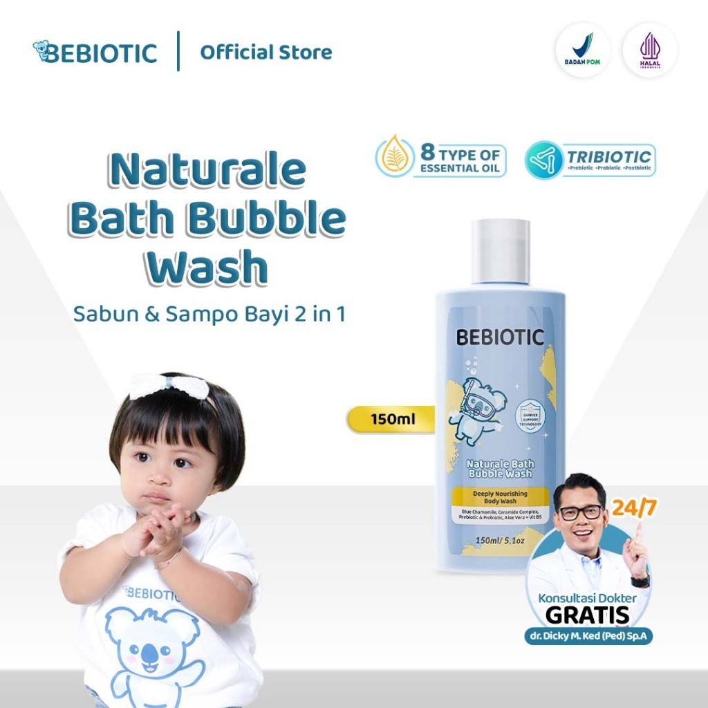 Bebiotic Naturale Bath Bubble Wash Sabun Mandi Bayi