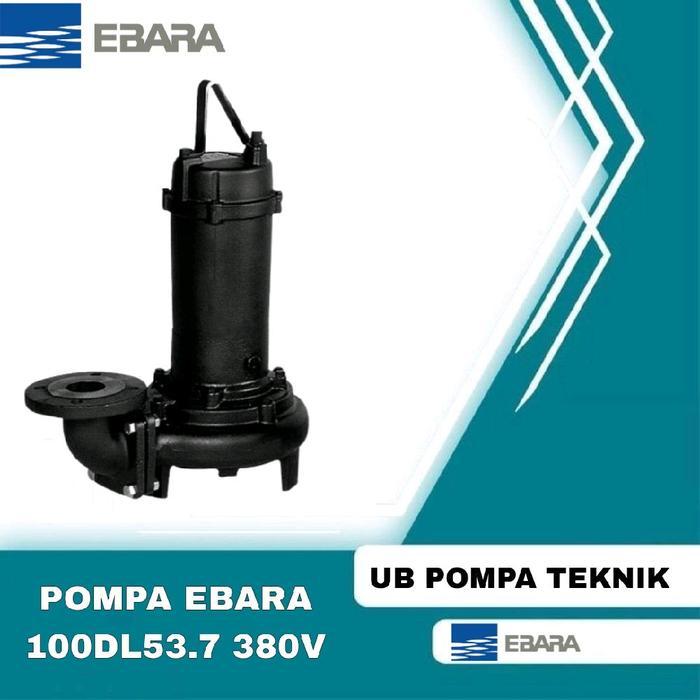 Pompa Celup EBARA 100DL / 100DLA / 100DLJ 53.7 380V – 3.7kW (5HP) Submersible Sewage Pump Cast Iron 