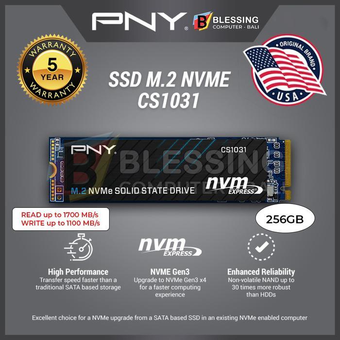 SSD 256GB PNY CS1031 NVMe PCIe Gen3x4 M280CS1031-256-CL