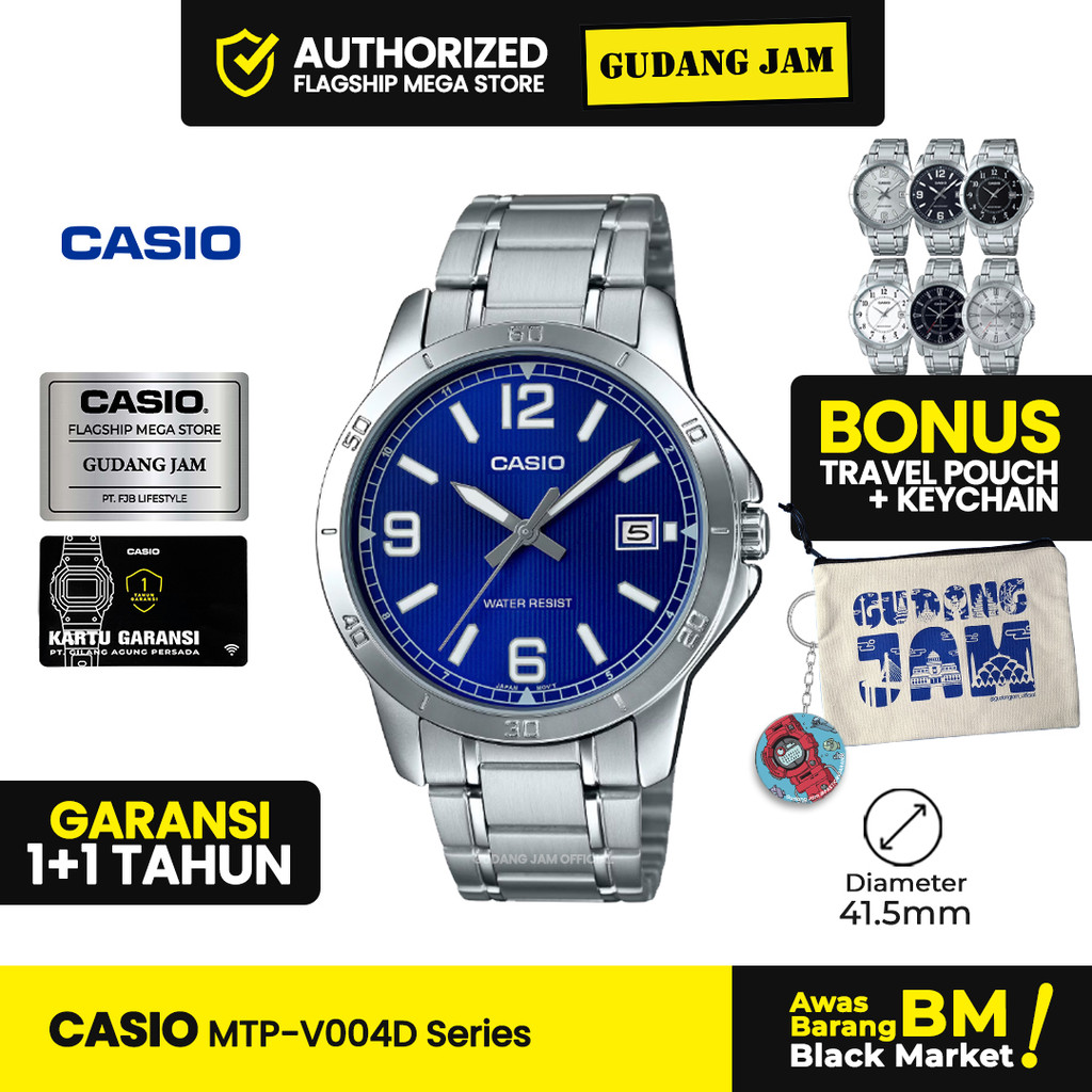 Jam Tangan Casio General MTP-V004D Series MTP-V004 MTPV004D MTPV004