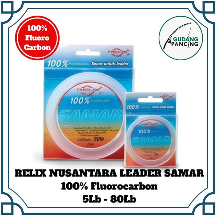 Senar Pancing Leader Relix Nusantara Samar 100% Fluorocarbon - 5LB