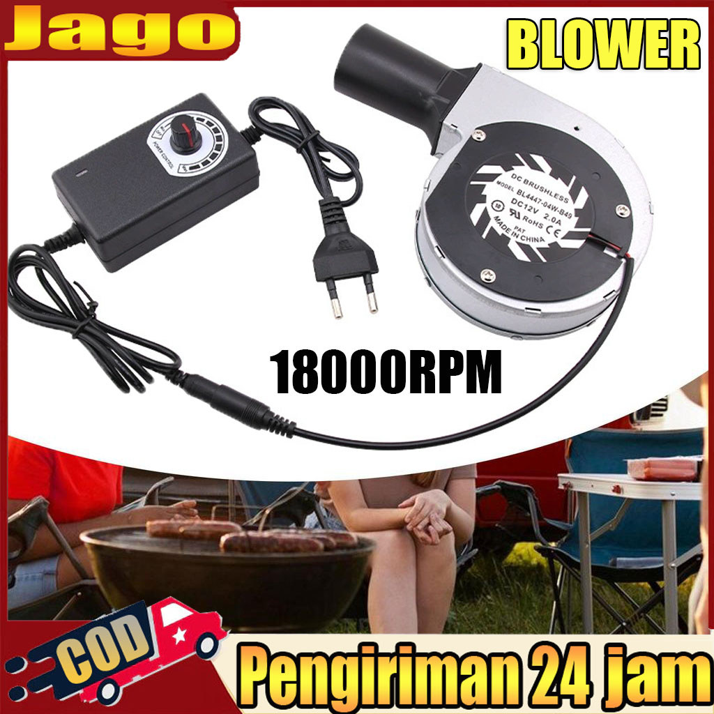 Kipas Blower Angin Kompor Oli Bekas Portabel Blower Keong Mini Termasuk Adaptor