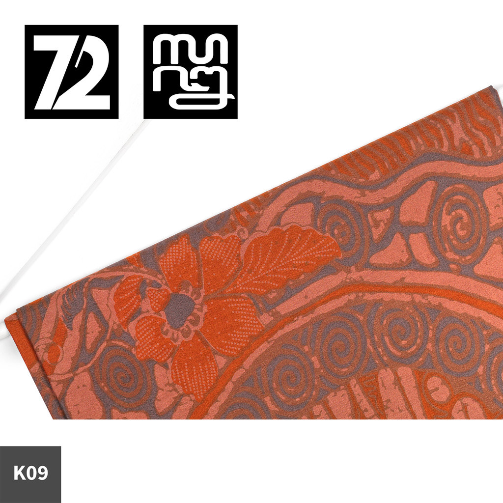 72 Batik - Kain Batik Bahan Katun Motif Parang Naru Roll Warna Ungu Coklat 725972