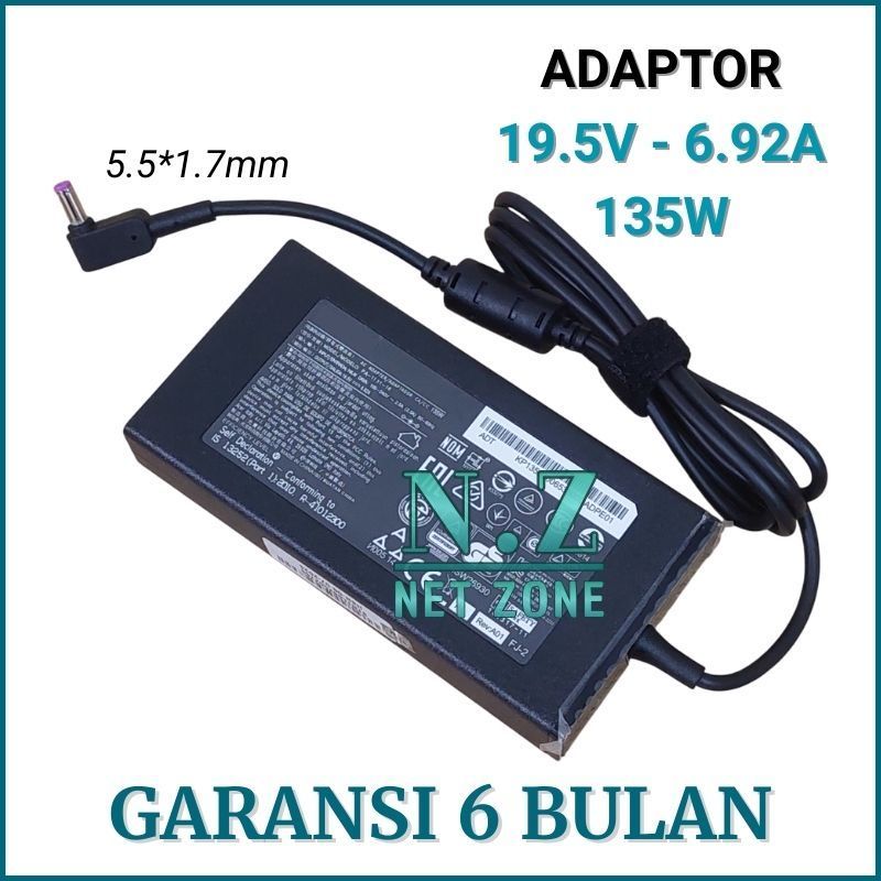 Adaptor Charger ACER NITRO 5 RYZEN 7 AN515-44 AN515-52 AN515-54 AN515 135W -NZONE