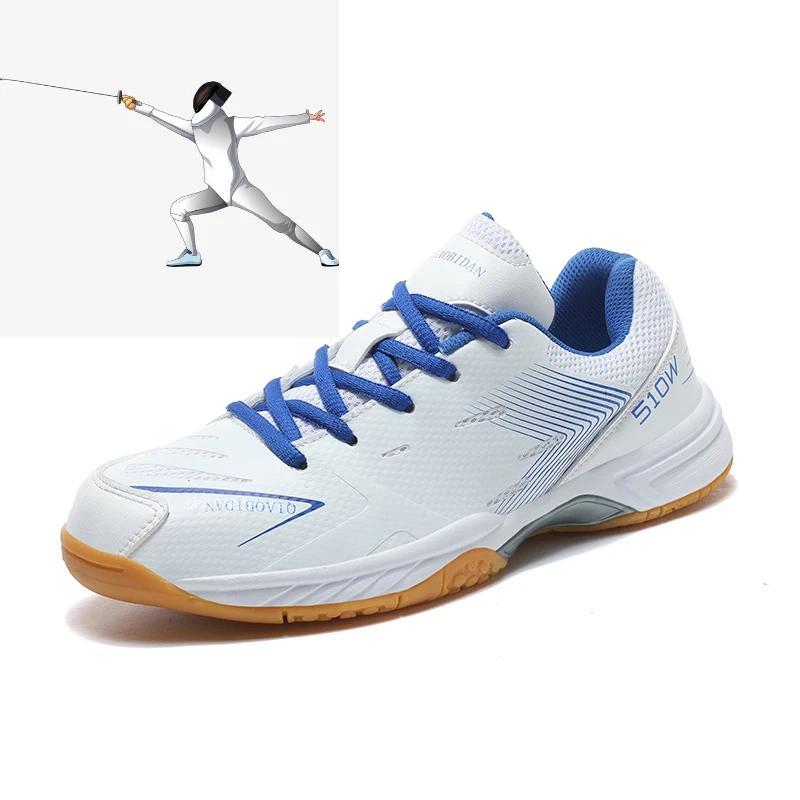 Fencing Shoes for Men and Women Outdoor Fitness Badminton Shoes Indoor Training Fencing Uni Tennis S