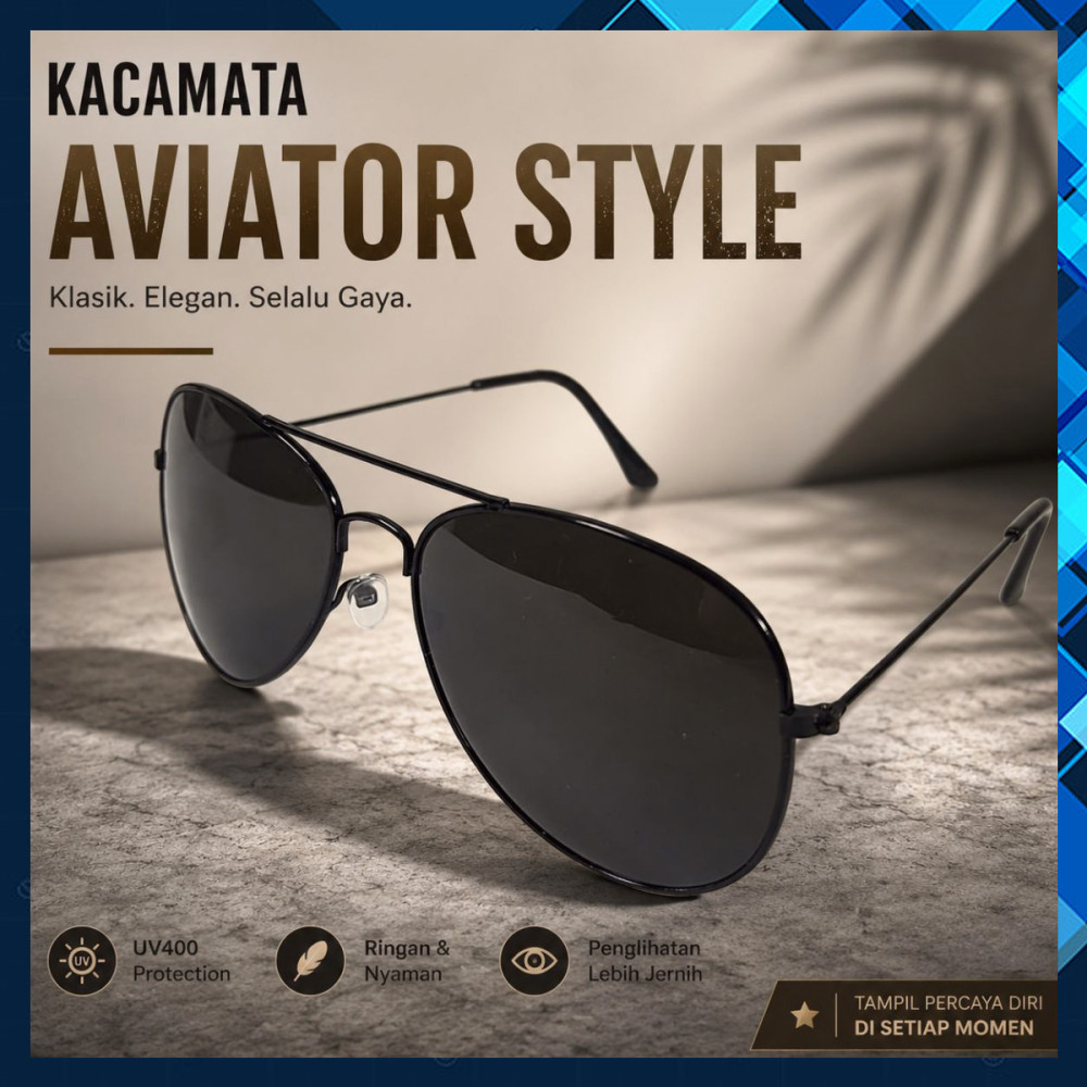 Kacamata Aviator Pria Mirror - CC0744