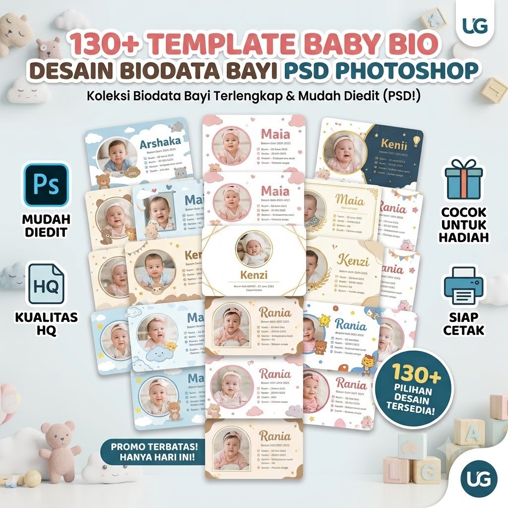 130+ TEMPLATE BABY BIO DESAIN BIODATA BAYI PSD PHOTOSHOP