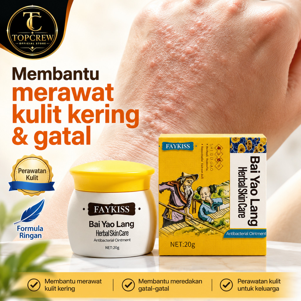 TOPCREW salep china gatal paling ampuh Salep Eksim Kering dan Gatal Salep bayi obat eksim psoriasis 
