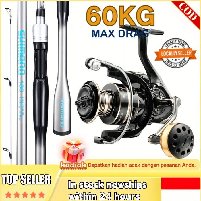 Best Seller Set Pancing Spinning Premium Joran Reel Kecepatan Tinggi Cocok Profesional Outdoor - Shi
