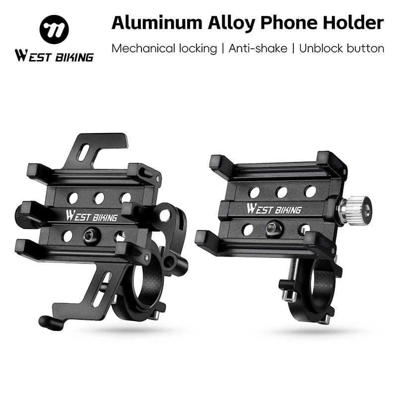 Foto West Biking Holder Dudukan Bracket Breket Handphone HP Ponsel Aluminium Alloy QR Quick Realease