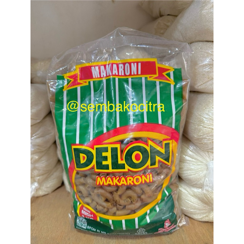 Makaroni Mentah DELON Hijau 1 kg MEKAR / Makaroni Goreng Mentah 1 kg