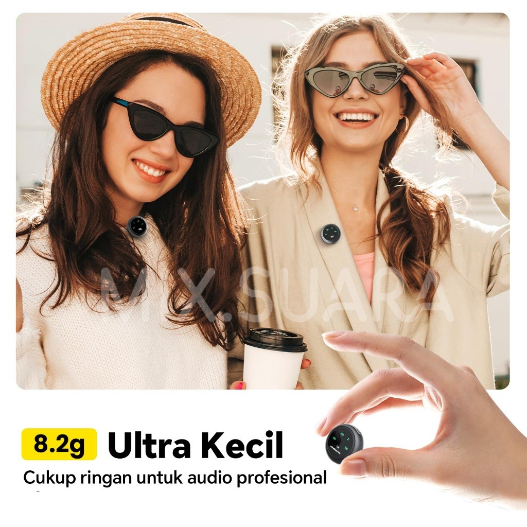 Terbaru MIX.SUARA K31 Pro/A37 Mic Clip On Wireless Microphone Jepit Di Baju Type C IOS 3in1 Plug & P