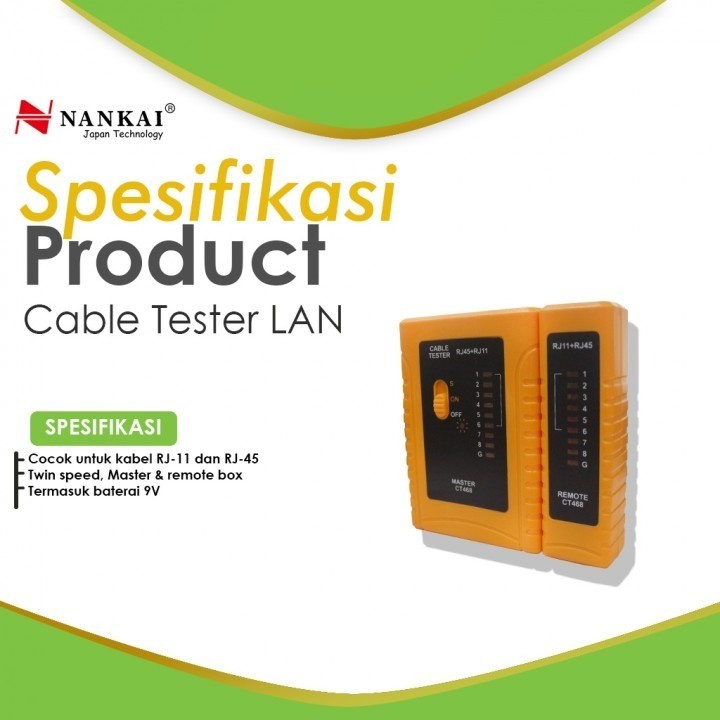 Nankai Cable Tester LAN Tester Kabel LAN