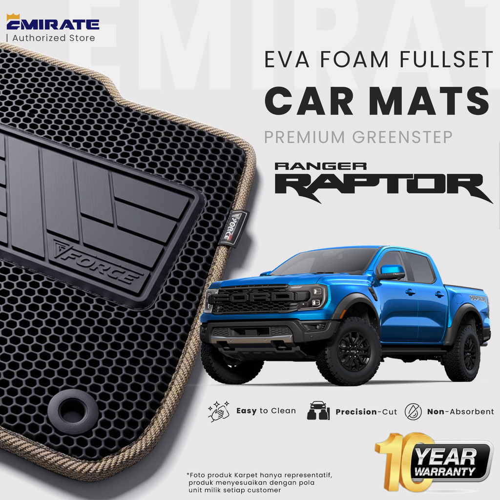 Karpet Mobil Ford Ranger Raptor EVA Force Fullset / Ford Ranger Raptor Car Mat