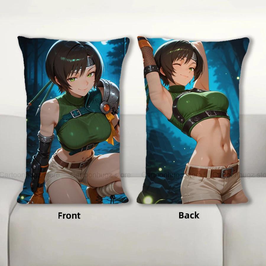 R18+ Dakimakura Anime Yuffie Kisaragi Pillow Cover Sofa Cushion Double-side Print Throw Pillow Case 