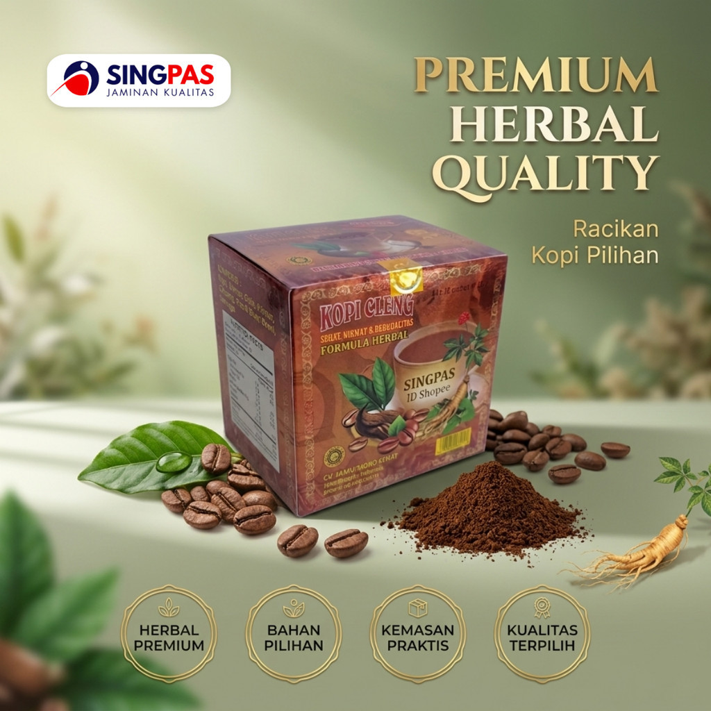 Herbal Premium CLENG Original – KOPI Premium Experience Isi 10 Sachet