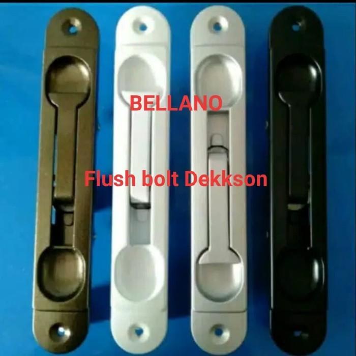 Flushbolt merk Dekkson / Grendel Pintu Dekkson - Hitam, Standar
