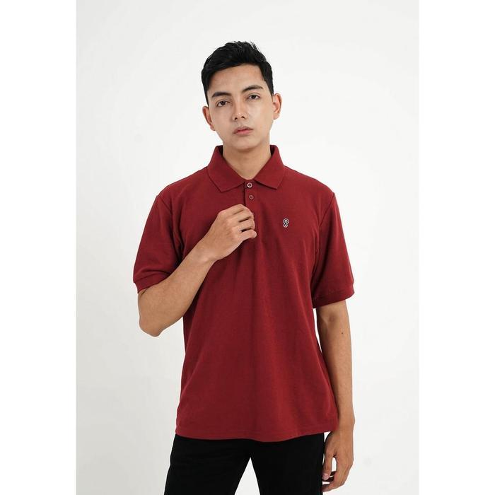 Murah Meriah Greenlight Kaos Berkerah Pria Lengan Pendek Regular Fit Katun Charism OL-CG091024 - Red