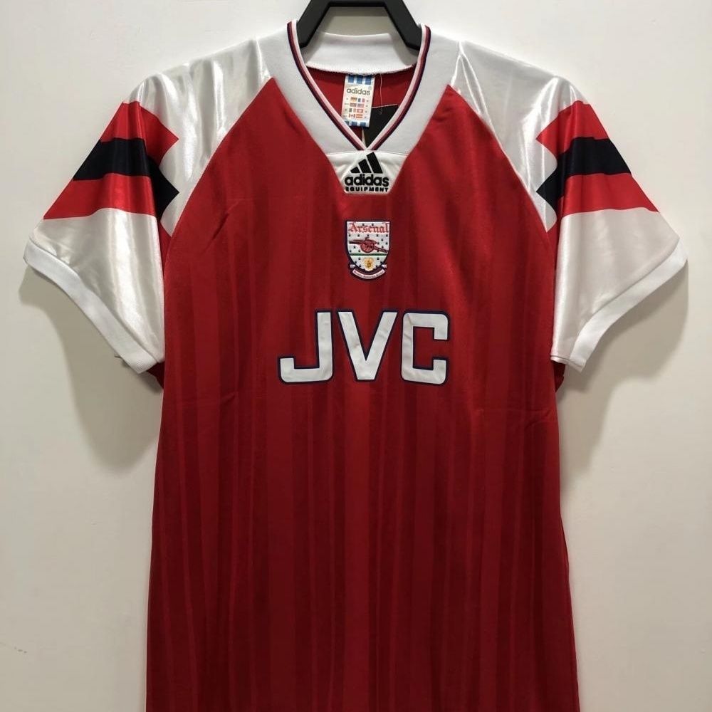 1992-94 Lengan pendek jersey retro rumah Arsenal